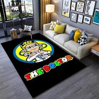 The Doctor Cartoon Head Yellow Carpet Mat Racing Theme Living Room Rug with Number 46 Signature Home Decoration Rugs for Bedroom 40X60CM