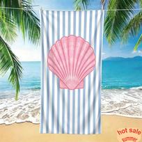 Coastal Starfish Lobster Beach Towel Ultra Soft Microfiber Towel for Men Women Beach Pool Gym Camping Travel Daily Use 50x100cm