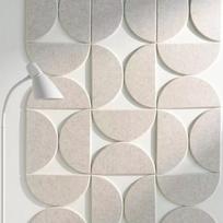 12 Pcs Self-Adhesive Acoustic Wall Panel Soundproof Semicircle Peel And Stick Polyester Felt Wall Sticker For Home/Office Decor