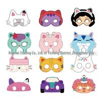 Gabby Dollhouse Birthday Party Decor: Paper Mask Photo Prop Costume