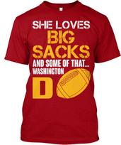 Big Sacks American Football Washington Tee Unisex T-Shirt S