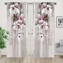 2 vnt. Elegantiškos auksinės povo rašto užuolaidos su grometėmis svetainei, bendrabučio kambariui, biurui ir virtuvei, namų dekoras W60H60(CM)x2pcs&HOOK