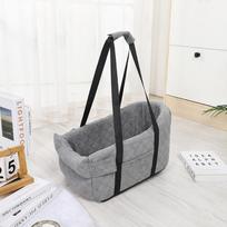Car Kennel Pet Supplies Small Dog Car Portable Booster Safety Seat Cat Kennel 42X24X36cm gray