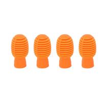 4Pcs Drum Stick Practice Tip Portable Silicone Mute Drumstick for Beginner Practicing Orange