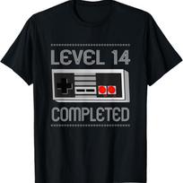15th Birthday Graphic - Level 14 Completed T-Shirt S juoda
