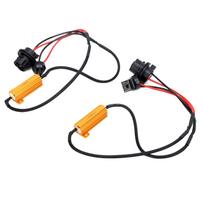 2 vnt. 7440 LED apkrovos rezistoriaus dekoderis 50W 6 Ohm priekiniam žibintui, rūko žibintui, dienos žibintui black