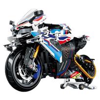 1/8 Motociklo konstravimo kaladėlių rinkinys Super motociklo modelio rinkinys Techninis lenktyninis surinktas žaislas vaikams, dovanos berniukams ir mergaitėms