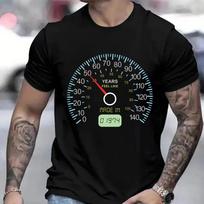 Men 40th Birthday TShirt 21st30th50th60th70th80th Speedometer Birthday Party Male Shirt 40th Speedometer Born in 1984 Gift S