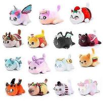 Meemeow Aphmau pliušinis žaislas Meemeows Maisto katės pliušinis žaislas Rinkinys Ahpmau Bulvytės Burgeris Pagalvė pliušiniai žaislai Kawaii mielos pliušinės katės lėlė