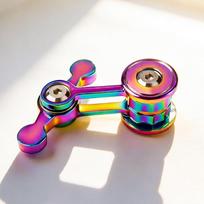 Chaos Pendulum Fidget Spinner Roller Rotating Fingertip Flywheel EDC Metal Stress Relief Sensory Toy Anti Anxiety Adults Men blue