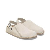 Birkenstock Split Suede Round Toe Buckle Thick Sole Casual Shoes Beige Narrow Fit Unisex 1026346 42