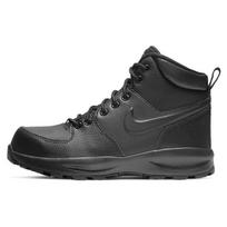 (GS) Nike Manoa Leather 'Triple Black' Kids' BQ5372-001 EU 35.5