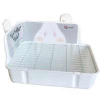 Triušio kraiko dėžutė Kampinė kraiko padėklas Miegamoji dėžutė Tualeto mokymo priemonė Bunny Hamster Guinea Pig Critter Rodents balta
