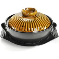 Didelis Korėjietiškas Keramikinis Dubuo su Dangčiu ir Padėklu, 54 oz Molinis Puodas Maisto Gaminimui, Karštas Puodas Dolsot Bibimbap, Sriubai, Troškiniui, Ryžiams, Maltos Mėsos Troškiniui, Makaronams juoda