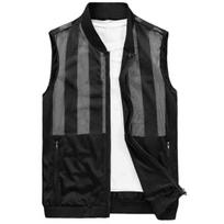 Men Summer Mesh Vest Quick-Dry Breathable Multi-Pocket Outdoor Fishing Hiking Sleeveless Jacket with Zipper Pockets L juoda