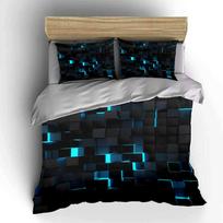 Modern Geometric Wall Decor Set Multiple Sizes Kid'S And Adults' Bedroom Exquisite 3Pc Bedding Set, Gift EU Twin 135X200cm&set gray