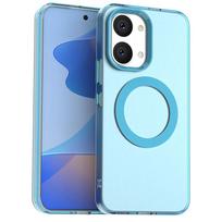 Magnetic Wireless Charging Case For Xiaomi Poco X8 Pro Max 5G Cover Candy Colors Transparent Shell Fundas Coque Poco X8 Pro Max mėlyna