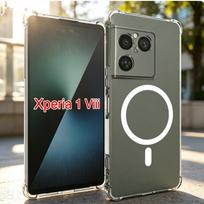 Sony Xperia 1 VIII, Sony Xperia 10vii 5v, Magsafe magnetinis permatomas dėklas, Oro pagalvės minkšto silikono smūgiams atsparus dėklas Xperia 1 VIII gryna