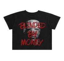 New Blinded By Money Dollar Bill Eyes Graphic Short Sleeve Unisex S-5XL T-Shirt 2XL