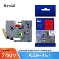 Compatible AZe-451 24mm Red/Black Label Tape