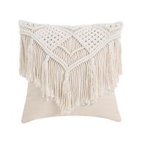 Ethnic Style Handmade Woven Cotton Rope Knot Pillow Cover 45*45cm (without core)