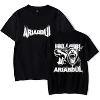 Ari Abdul Merch Dobermano marškinėliai Unisex Vyrai Moterys Spausdinti Marškinėliai Laisvalaikio Trumparankoviai Viršutiniai Marškinėliai Viršūnės Marškinėliai S gray