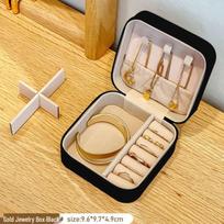 Portable Anti-Oxidation Jewelry Storage Box for Earrings, Rings, and Necklaces