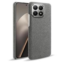 Cell Phone Case for Xiaomi 15T Pro Mi15t Xiaomi15t Xiao Mi 15t Luxury Cloth Texture Cover xiaomi 15T Pro tamsiai pilka spalva