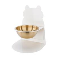 Detachable Adjustable Food Feeder Anti-Tip Anti-slip Pet Feeding Dish with Magnetic Stand Protects Cervical balto aukso spalvos