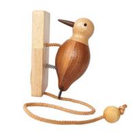„Yousheng Woodpecker Doorbell“ medinis rankų darbo lipnus „Winchpecker Door Knocker Vintage Bird Door Knocker“, skirtas priekinių durų kambario durims sena mediena