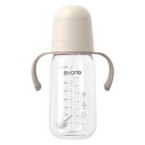 evorie Premium Tritan Wide-Neck Baby Bottle with Handle and Straw