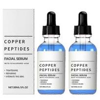 Copper Peptides Serum for Face - with GHK-Cu and Hyaluronic Acid - Anti-Aging Facial Serum for Skin Smoothness, Firm-Looking, Skin Elasticity, Hydrati 2