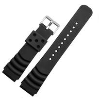Seiko Prospex laikrodžio apyrankei 18mm 20mm 22mm 24mm Atspari vandeniui dervos dirželis Minkštas nardymo guminis apyrankės priedas Vyriškas sportinis dirželis 18mm juoda