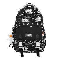 Girls Cartoon School Bag Female High School Student Backpack Male juoda