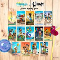78vnt Summer Holiday Tarot vandeniui atspari UV danga | Unikali Indie Taro kaladė pradedantiesiems | 12*7cm Mielas animacinis filmas | Folijos auksinis kraštas blue