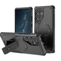 Phone Case for Samsung Galaxy S25 Ultra S24 Plus A55 A54 5G A56 A16 A15 A14 A35 A36 Support Wireless Charging Magnetic Stand Bag for Galaxy S25 juoda