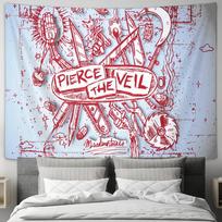 Rock Band Pierces the VeilS  The jaws of life flag Custom Camping Garden Decor Party Backdrops Wall Art Family Gifts QZ40x60CM
