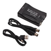 SCART į RF vaizdo keitiklis su RF išvestimi, palaiko RF67.25MHz 61.25MHz, SCART dėžutė į seną TV adapterį 1