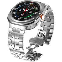Be tarpų nerūdijančio plieno dirželis Samsung Galaxy Watch Ultra 47mm 2025 laikrodžiui Metalinė apyrankė Apyrankės Aksesuarai sidabras