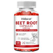 Ekologiški vitaminai, itin veiksmingas burokėlių ekstraktas, 1200 mg, 120 kapsulių 120 Capsules