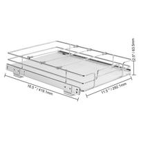 SucceBuy Pull Out Cabinet Organizer, Chrome-Plated Steel Roll Out Drawers, Sliding Drawer Storage for Inside Kitchen Cabinet