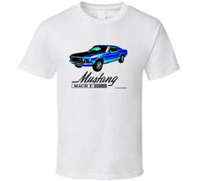 1969 Blue Mustang Mach 1 Musclecar Classic Fit Gift T Shirt M