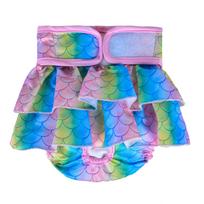 Cute Pet Underwear Diaper Sea-maid Dress Female Dogs Underwear Suitable for Dog Sanitary Napkins Sanitary Diaper XS