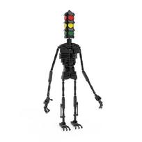 Cartoon Monster Film Model MOC Traffic Light Robot Horror Legend Figures Building Blocks Creative DIY Toys Ornaments Kids Gifts