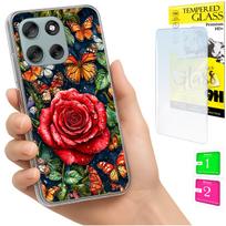Etui Do Motorola Moto G56 Obudowa Foto Case Plecki Grafika Motyle + Szkło