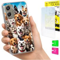 Etui Do Motorola Moto G06 / G06 Power Obudowa Case Plecki Pieski + Szkło