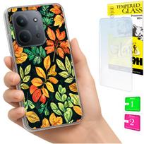 Etui Do Xiaomi Redmi 15C 5G 173Mm / Poco C85 Case Plecki Liscie + Szkło 9H