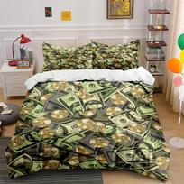 Pile Of Money With Dollars And Coins Print Soft Comfortable Duvet Cover Bedding Set Included 1*Duvet Cover  2*Pillowcases EU Twin 135X200cm&set