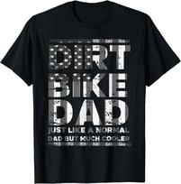 DIRT BIKE DAD Bike T-Shirt | Motocross Enduro US Flag Gift Unisex T-Shirt S