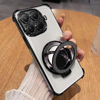Skirta Xiaomi Mi 17T Pro Blizgantis Veidrodinis Magnetinis Laikiklis Telefono Dėklas Skirta Xiaomi 17 Max Atsparus Smūgiams Minkštas Silikonas Padengtas Dangtelis For Xiaomi 17T juoda